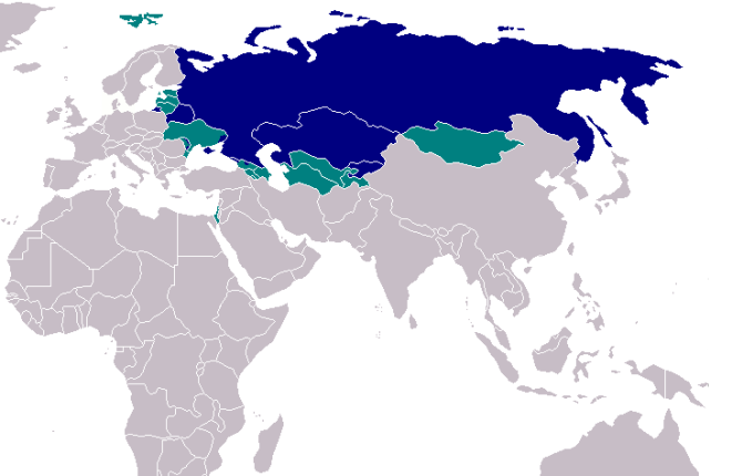 البلدان الناطقة باللغة الروسية